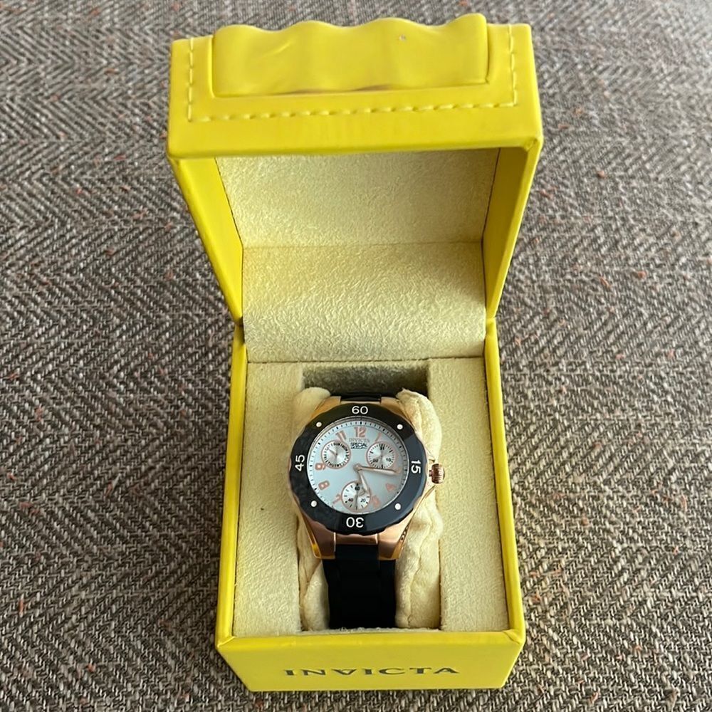 Invicta Couture Rose Gold and Black Watch